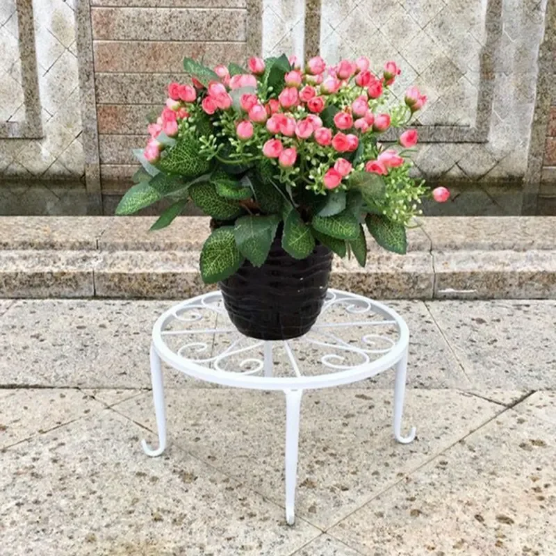 Suporte de metal para plantas, base para vaso de flores, banco para casa, jardim, interior e externo, exibição de plantas, suporte independente para