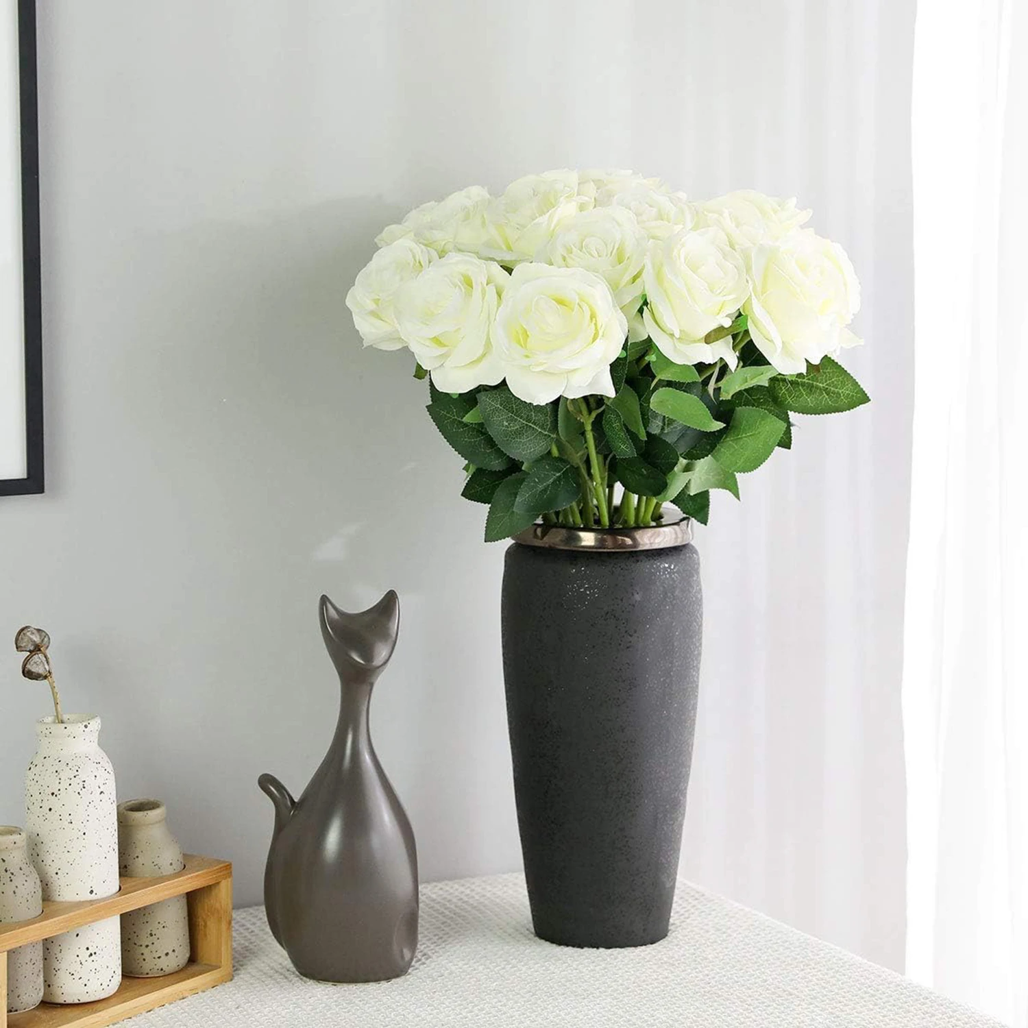 

10/20pcs Artificial Flowers Silk Roses Festival Home Vase Decor Room Wedding Wreath Bridal Bouquet Outdoor Garden Diy Gift Cheap