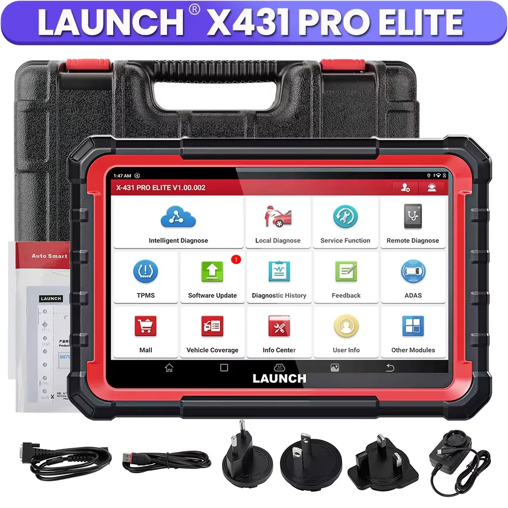 LAUNCH X431 PRO Elite 2026 Nieuwe Bidirectionele Scantool, 35+ Reset, ECU Codering, All-in-One Volledige Systeem Diagnose Scanner, CANFD&DoIP, FCA AutoAuth, VAG Guide, Hetzelfde als Pro3s+ 5.0, 2 Jaar