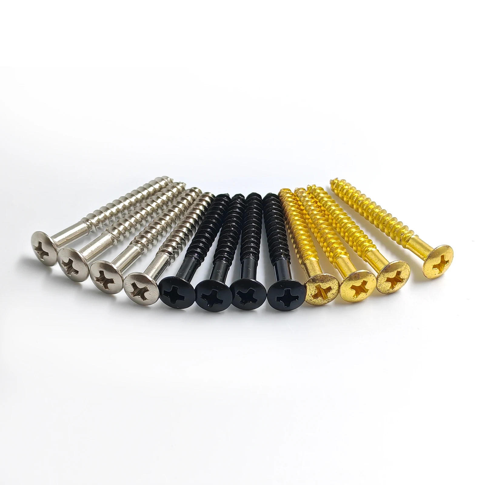 PHRILAM A Pack of 4pcs Guitar Neck Mounting Screws, Electric Guitar Neck Plate Mounting Screws Neck Plate Fixing Screws