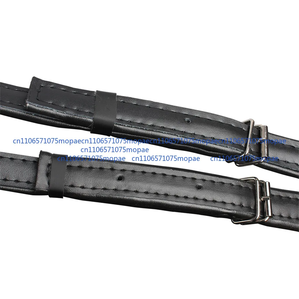 

Черные толстые кожаные лямки-аккордеона Deluxe