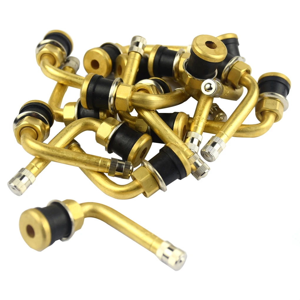 Universal TR570C Brass Truck Tubeless Tire Elbow Rod Valve Stem Bus 90 Degree Bend Tyre Valve Stem