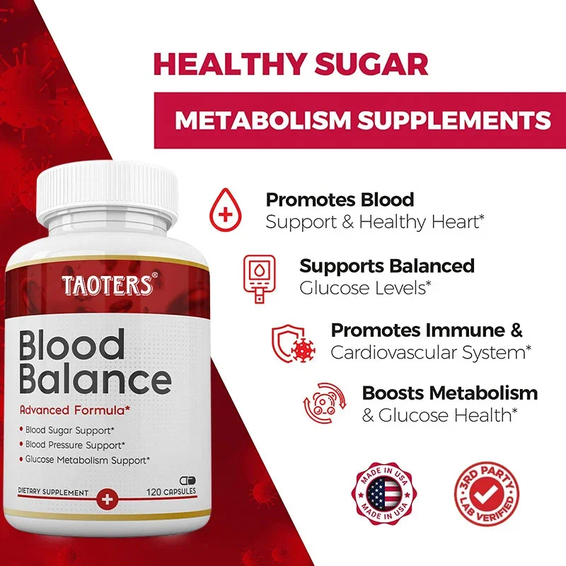 Blood Balance Advanced Formula All Natural Blood Sugar Support Supplement - Promotes Cardiovascular and Heart Health