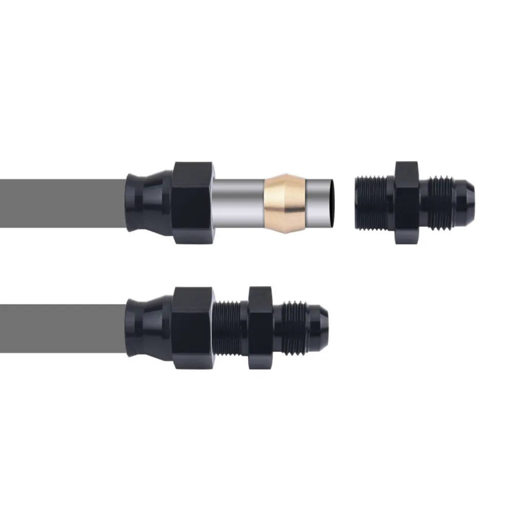 6AN ถึง 3/8 "หลอด Hardline การใช้สายอะแดปเตอร์ข้อต่อท่อการบีบอัด AN6