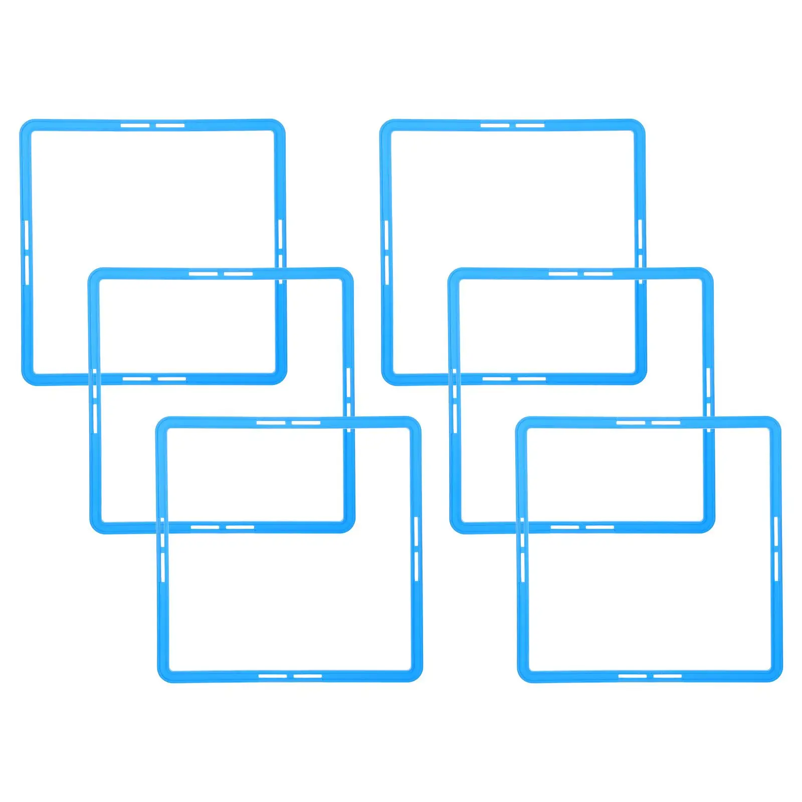 6pcs Football Circle 43cm Blue PP Agility Rings Soccer Portable Speeds Train Rings Practice Equipment Fitness Gymnastics