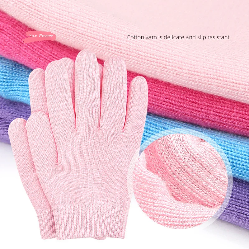 1 paio di guanti e calzini idratanti con olio essenziale multicolore per piedi secchi e screpolati Kit di massaggio nutriente per la cura dei piedi della pelle