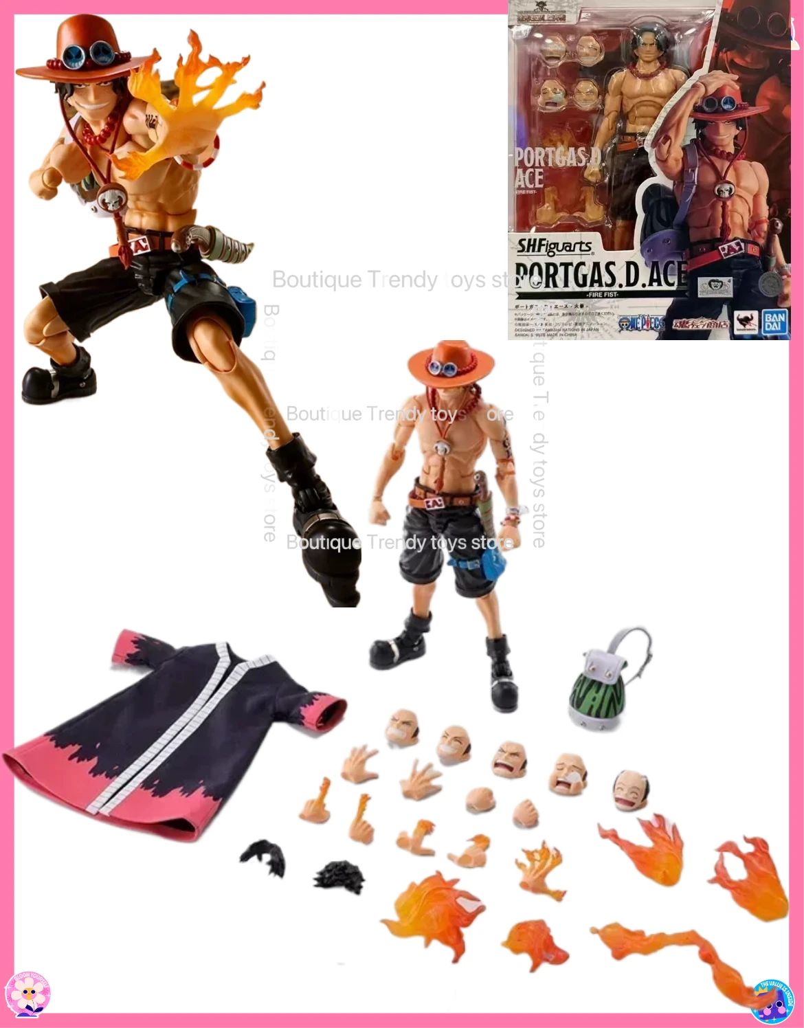 

2026 Portgas D Ace Action Figure Anime One Piece Fire Fist Ace Figures Collection 17cm Desktop Ornaments