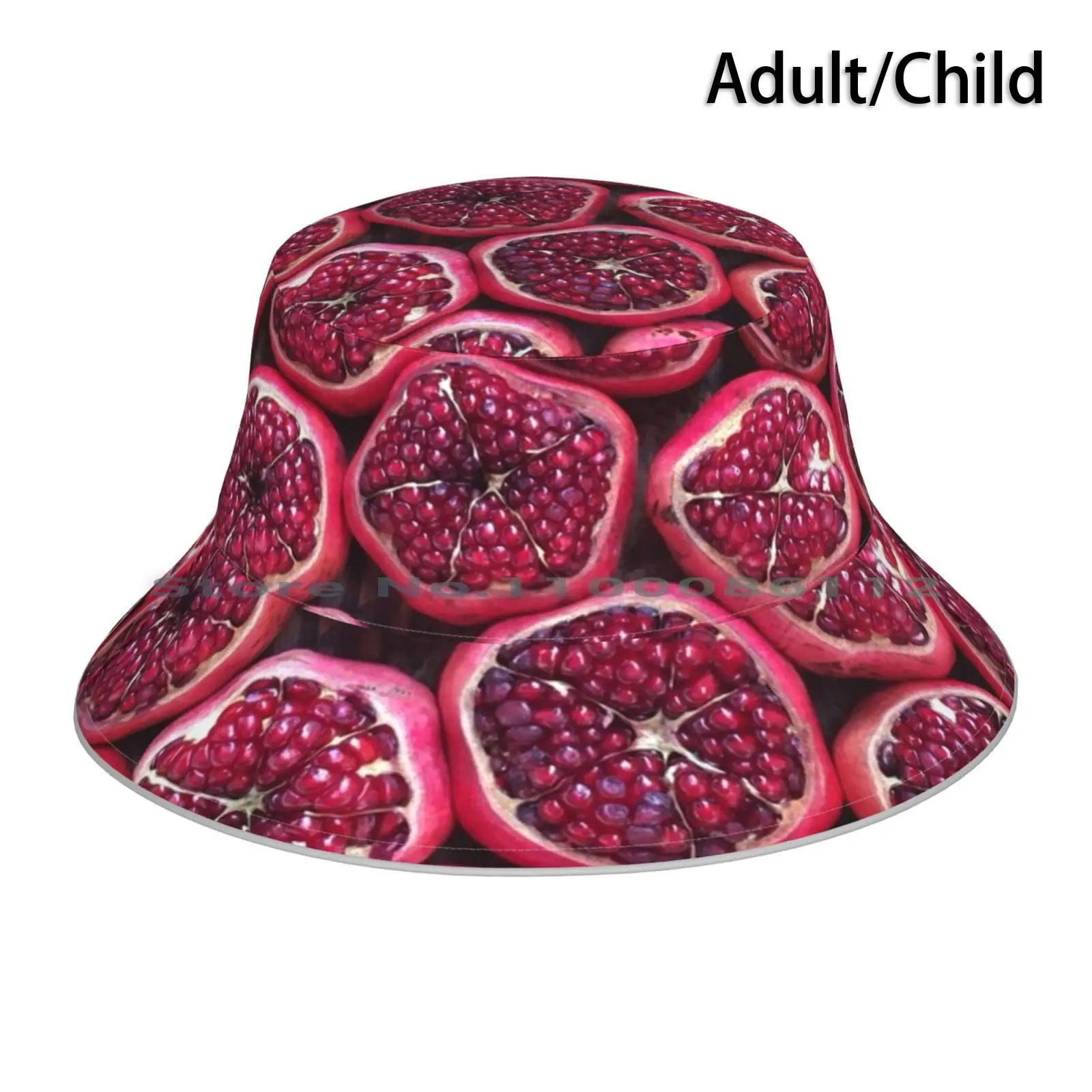 Pomegranate Bucket Hat Sun Cap Vegan Pomegranate Fruit Frutarian Yoga Meditation Turkey Juice Morocco Candida Beautiful Travel