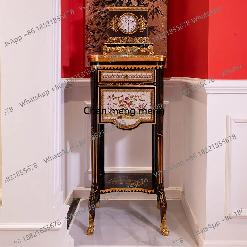 Ceramic, carved hand-painted villa living room decoration corner table