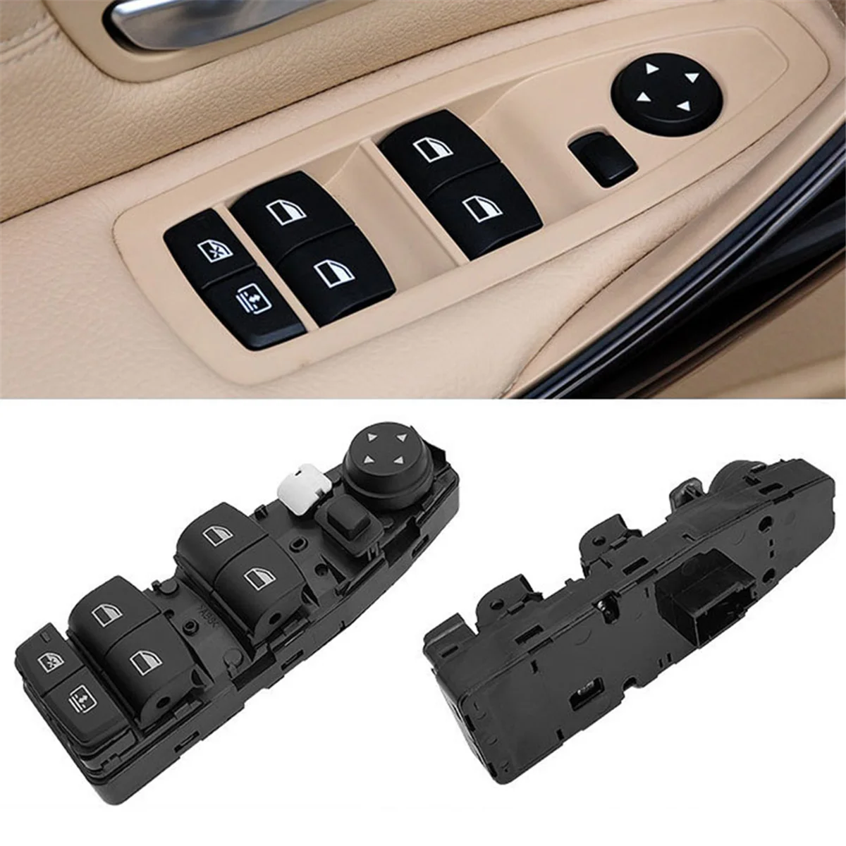 61319208107 Left Driver Side Window Regulator Switch Power Window with Curtain Switch Button for BMW 3 Series F30 F35—L49A