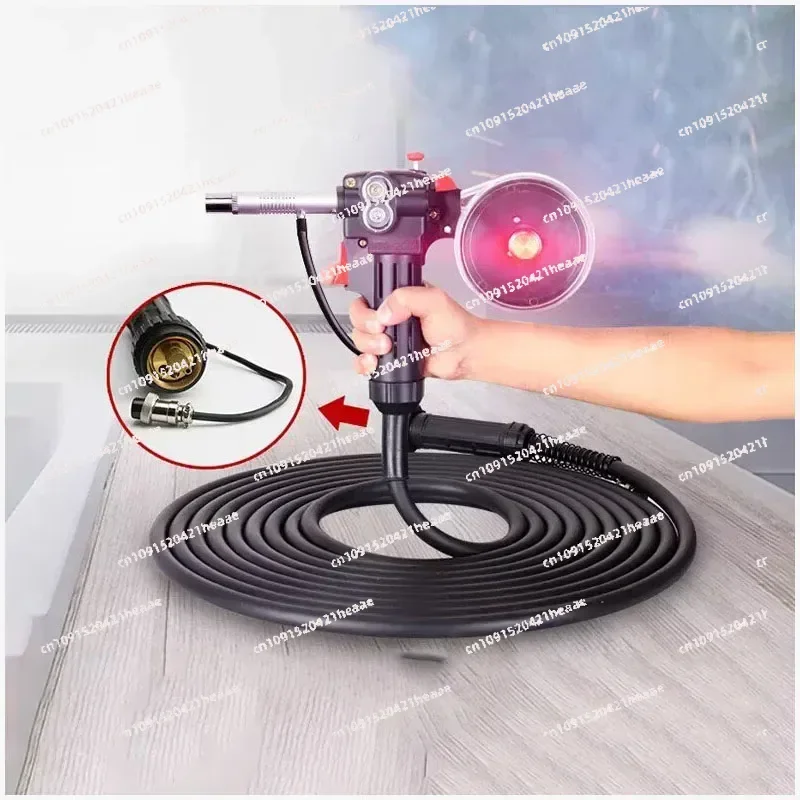 Suitable for 10Ft 3M    Wire Feeder for Aluminum Welding with Euro Connection Standard Spool 24V DC Motor Free Nozzle