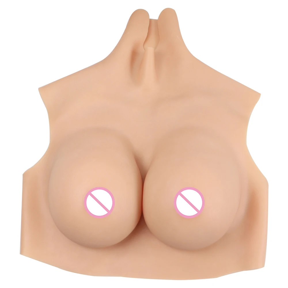 E Cup Real Crossdresser Fake Breasts Plate Silicone Artificial Boobs for Drag Queen Sissy Pussy Shemale Transgender Men's Costum