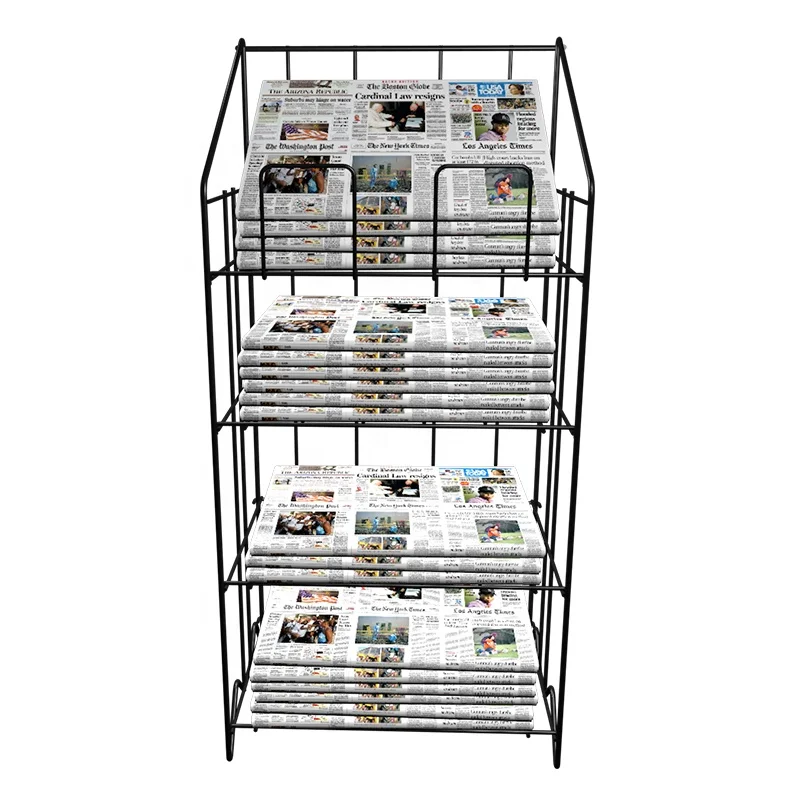 

Напольная металлическая сетчатая стойка-витрина для книг, газет, плакатов, брошюр, журналов (на заказ)