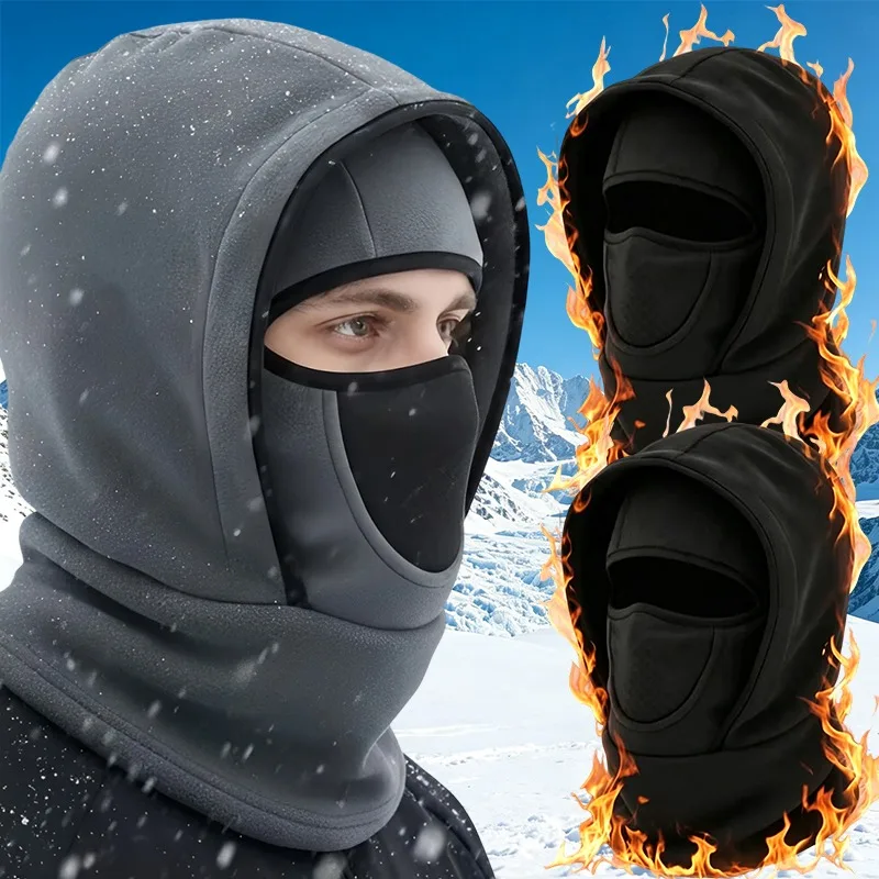 Winter-Fleece-Balaclava-Skimaske für Herren und Damen, Nackenwärmer, winddicht, thermisch, vollständige Gesichtsbedeckung, atmungsaktiv, für Outdoor-Sportarten und Radfahren.