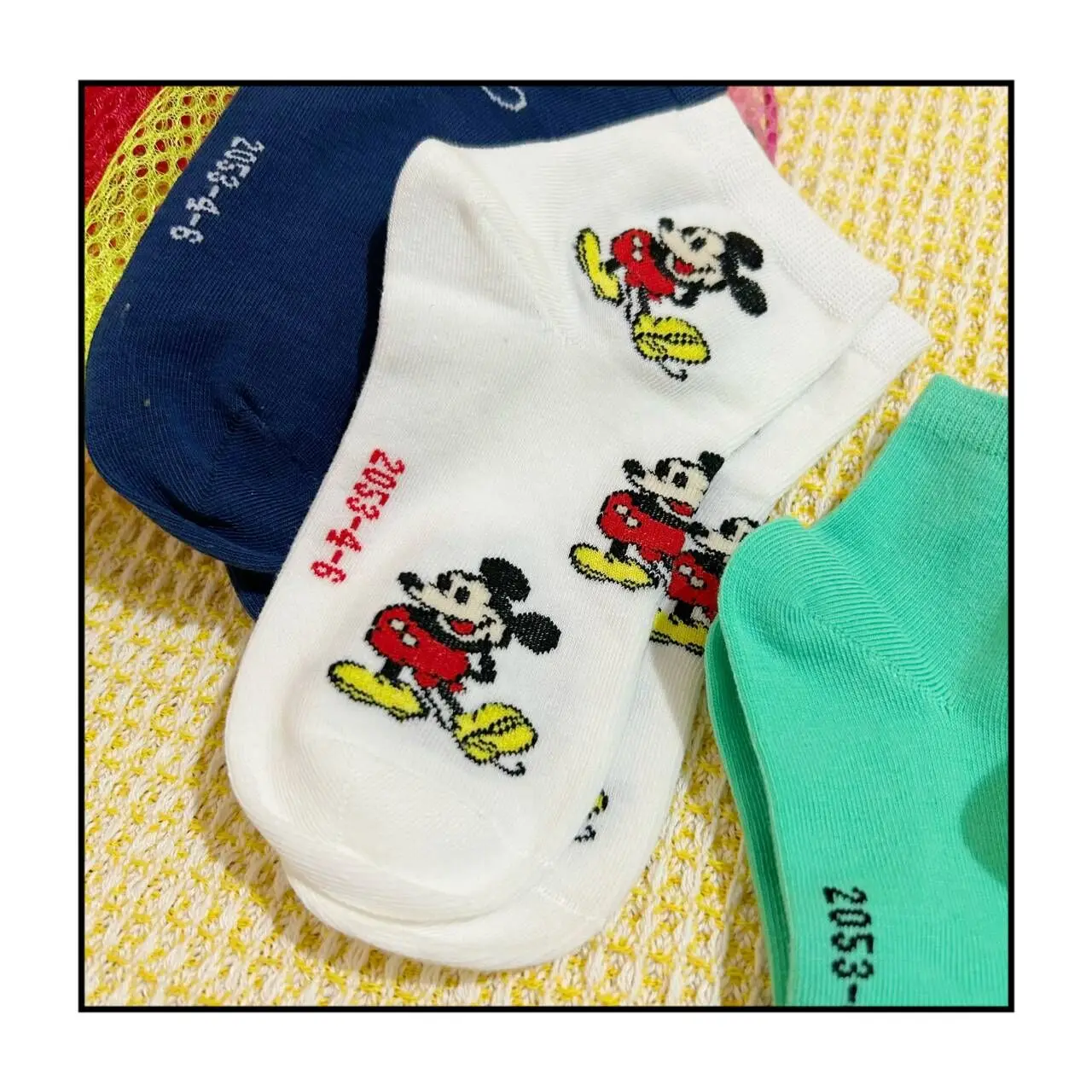 5Pair/bag New Disney Baby Cute Cartoon Soft Short Socks for Kids Mickey Fashion Boat Socks for Boys Cotton Girls 4-15Years