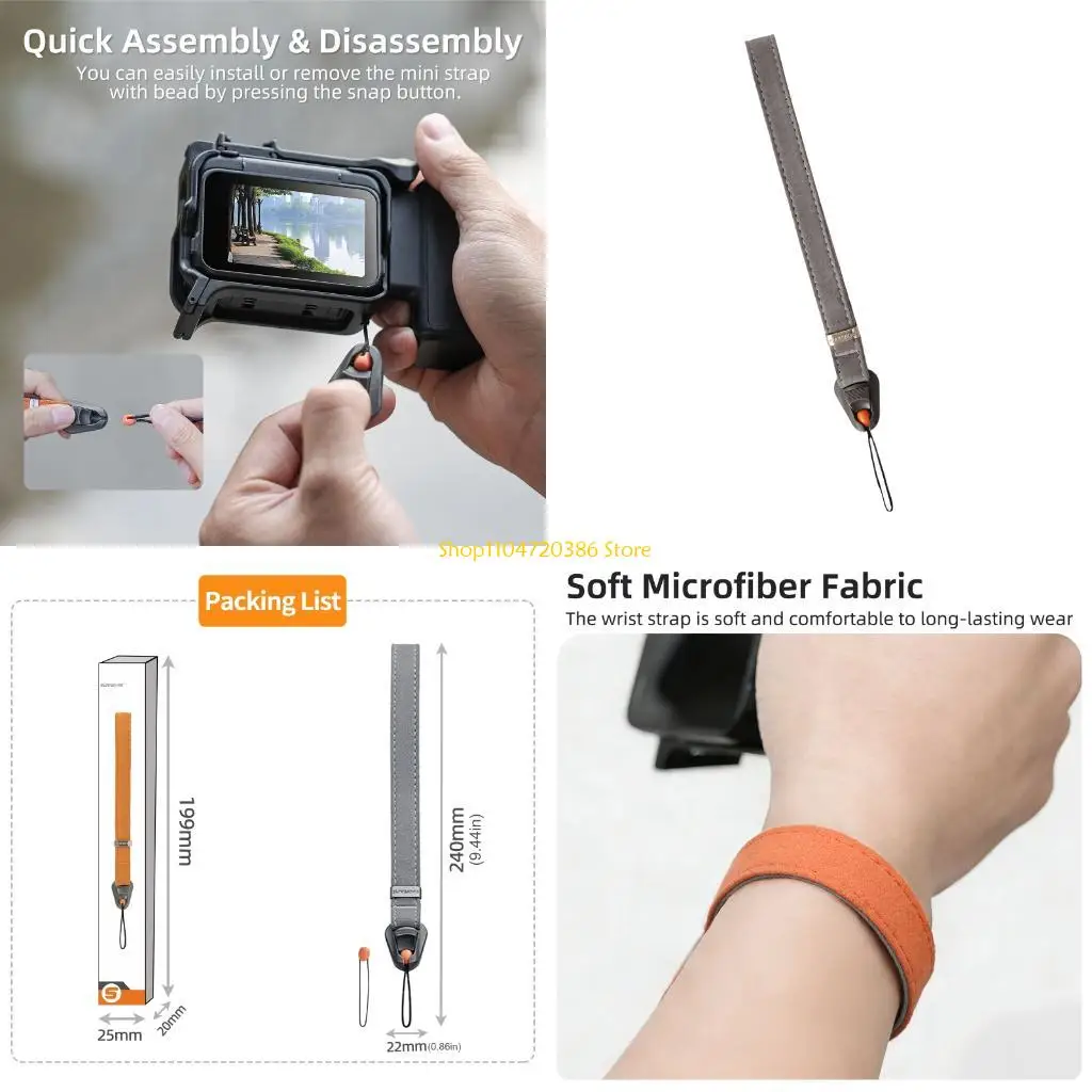 K0EA Strong Camera Wrist Strap Belt For DSLR Mirrorless Camera Wristband Customizable Length Fast Release Safety Holder