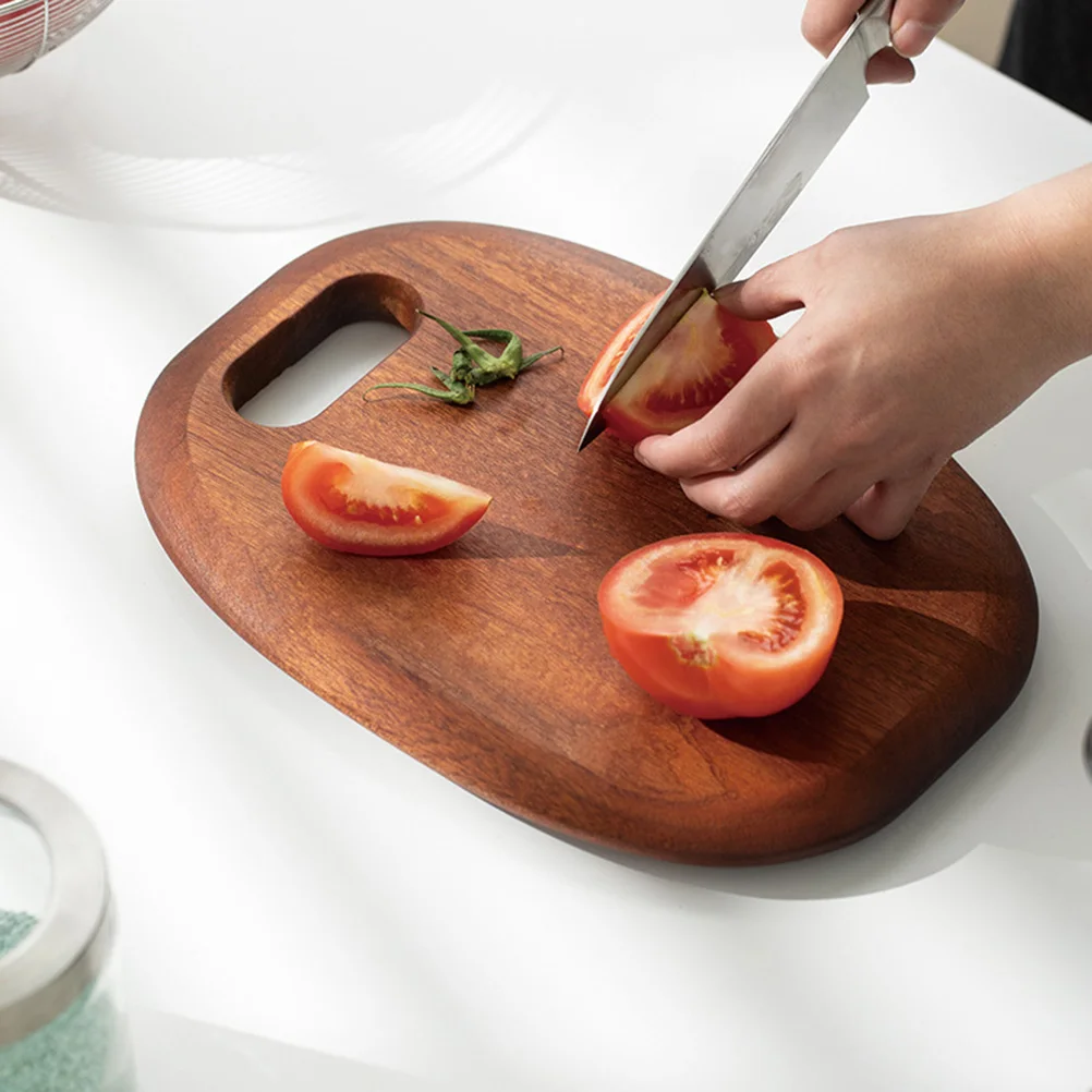 

Ebony Cutting Board Wood Chopping Block for Kitchen Bamboo Premium Fruit Meat Vegetable Fish Safe Reversible Storage