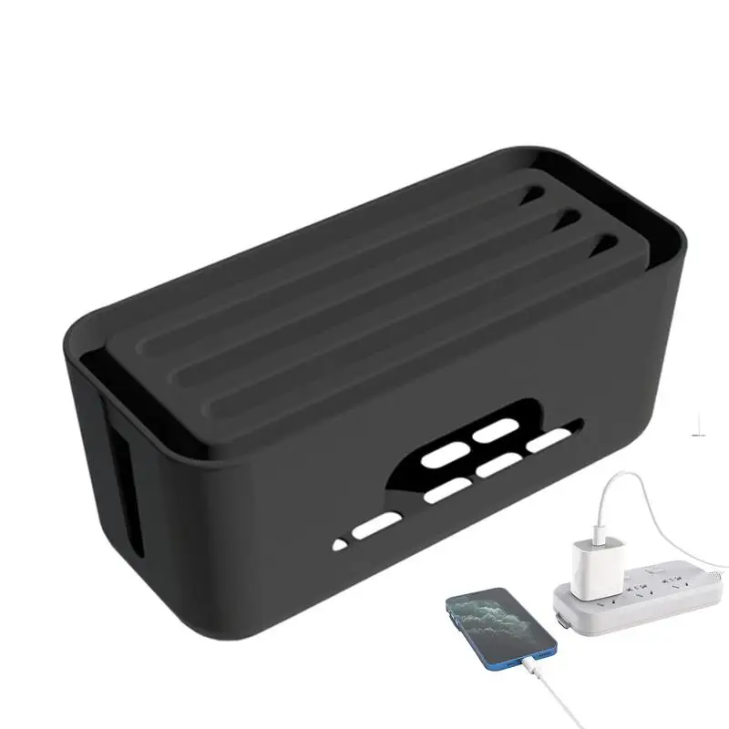 

Органайзер для шнура Настольный прочный ящик для хранения шнура Органайзер для кабеля Пылезащитный ящик для хранения Шнур большой емкости и ящик для хранения