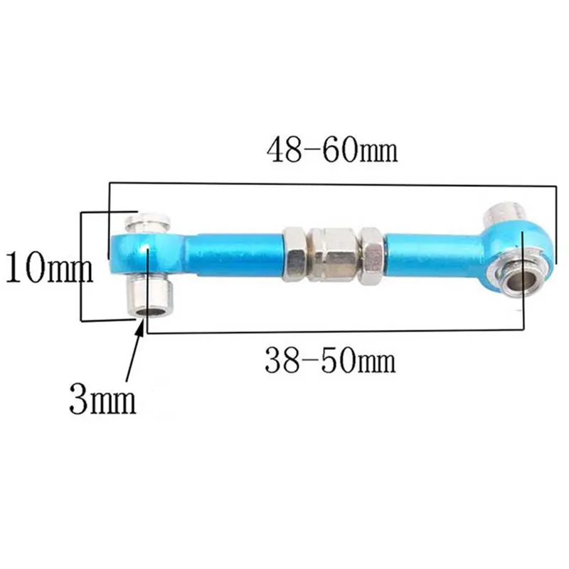 2pcs/Lot HSP Upgrade Parts 102017 ( 02012 ) AL Aluminum Linkages Alloy Sonic 1/10th 4WD RC Car CNC 94102