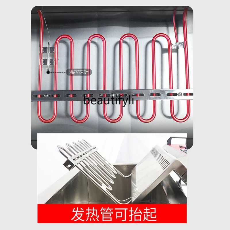 Электрическое фритюрное автоматическое одноцилиндровое оборудование для жарки большой емкости с постоянной температурой для жарки картофеля фри и курицы