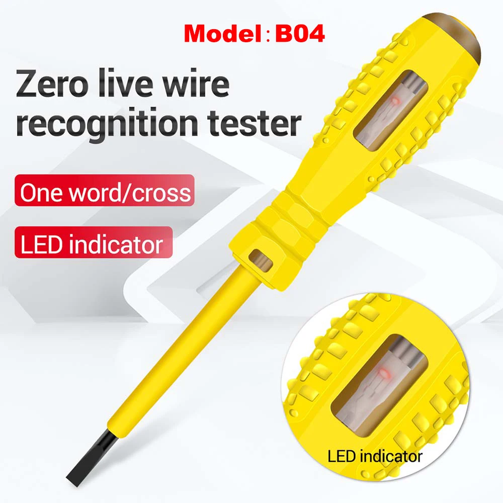 220-550V Socket Wall AC Power Outlet Voltage Detector Sensor Tester Screwdriver Electric Test Pen LED Light Voltage Indicator