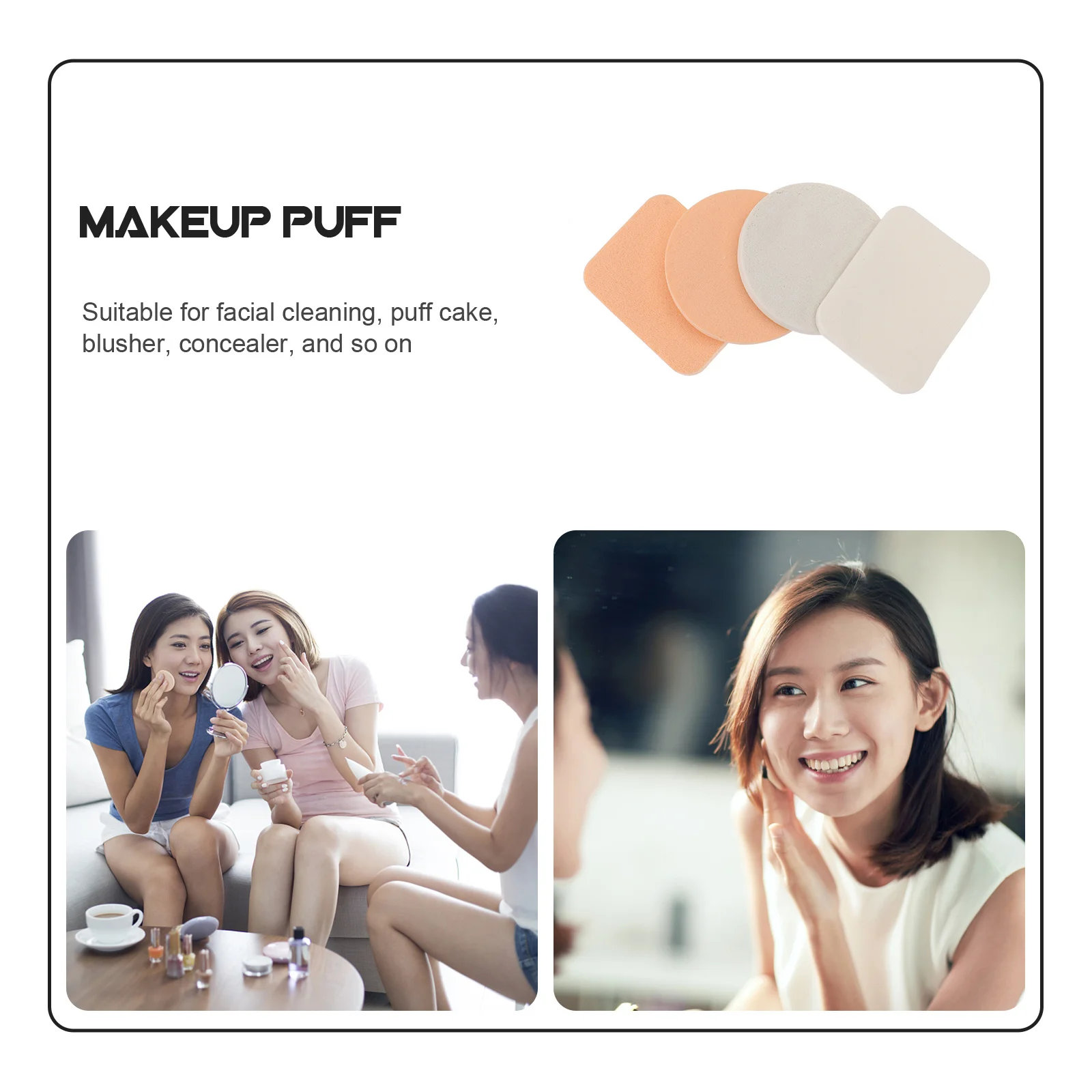 20Pcs 2 in 1 Face Powder Puff High Quality Reusable Makeup Sponge for Flawless Application Gentle on for Blusher