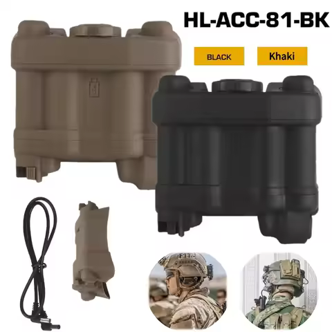 Battery Box Retention System Adjustable Helmet NVG Battery Pouch Realistic Battery Storage Holder Pack for AN/PVS31 Battery Case