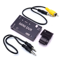 FPV Recorder Mini FPV DVR Module NTSC/PAL Switchable Built-in Battery Video Audio FPV Recorder for RC Models Racing(A)