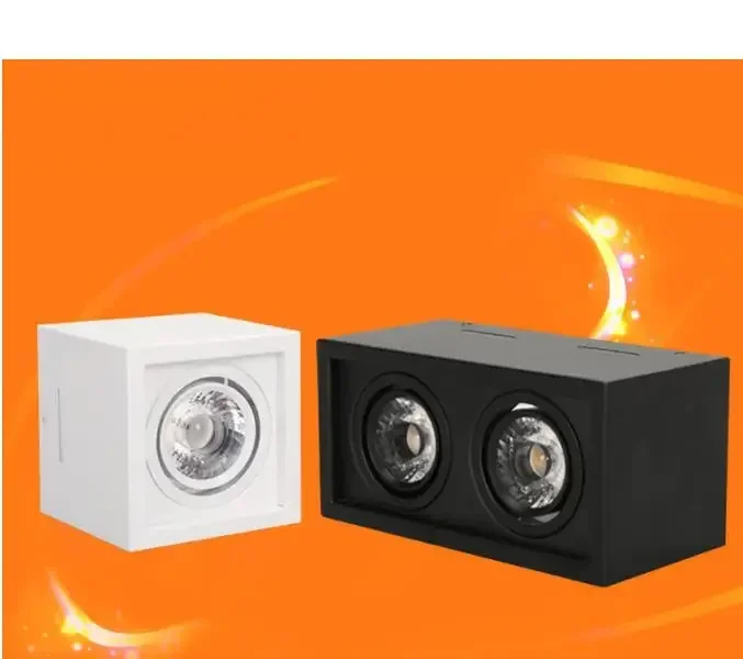 

Black High 1pcs white Quality Surface Mounted Adjustment LED COB Dimmable Downlights ac85-265V 10W 20W LED Ceiling Lamp Spot