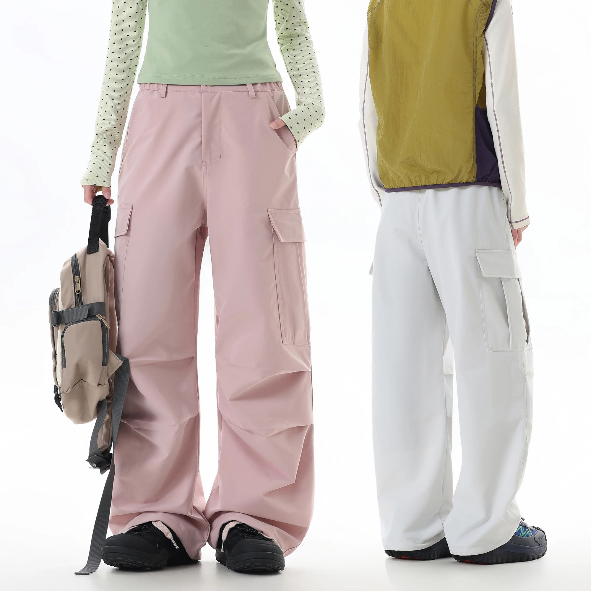 Women's Water-Repellent Hiking & Urban Cargo Pants – Lightweight, Loose Fit with Multi-Pocket Design for Outdoor & Casual Wear