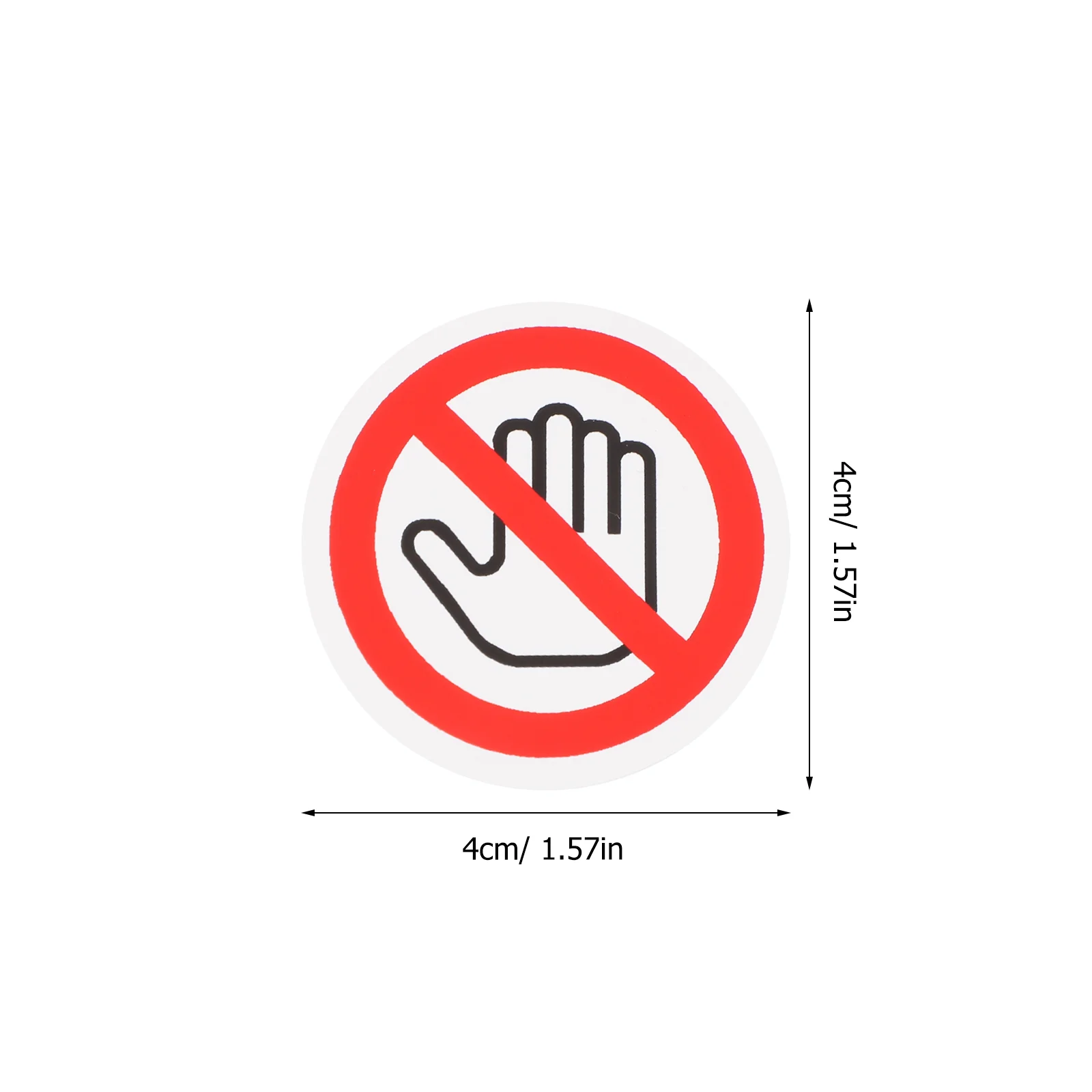 10 Pcs 40mm Round Warning Labels for Mechanical Instruments High Adhesive Waterproof Safety Stickers Do Not