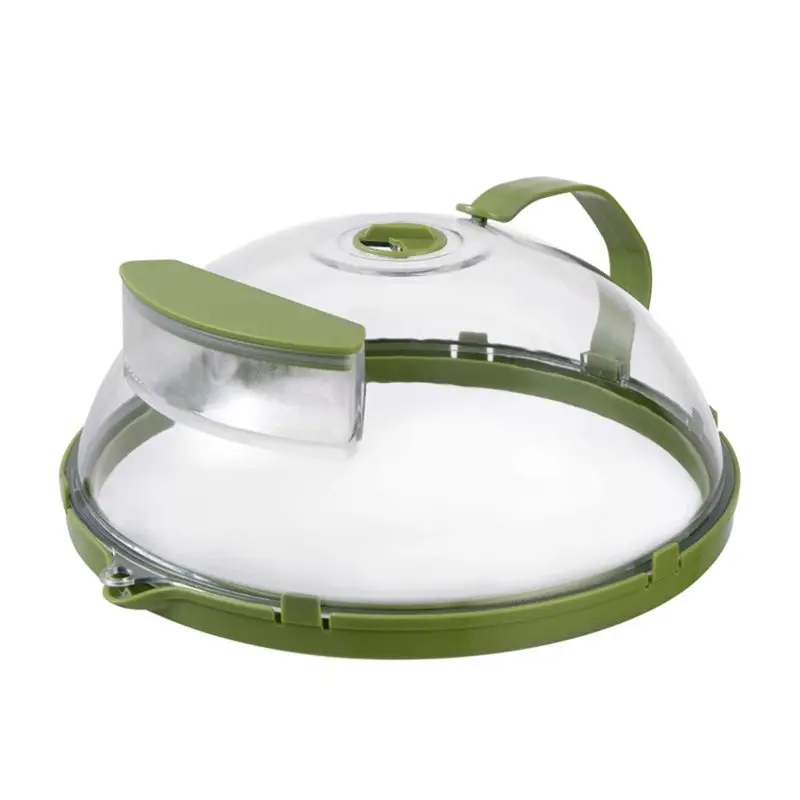 AT63-Microwave Cover With Handle And Water Storage Box For Food Clear Microwave Splatter Cover