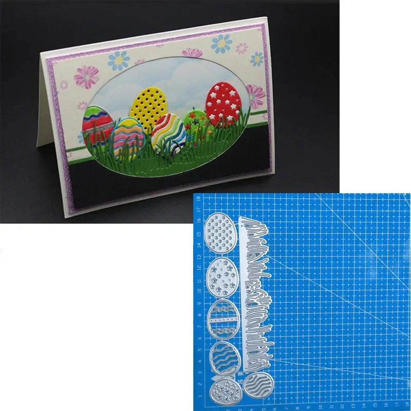 Ei-förmige metall schneiden stirbt form Scrapbooking papier handwerk form stanze vorlage Präge schablonen 1PCS