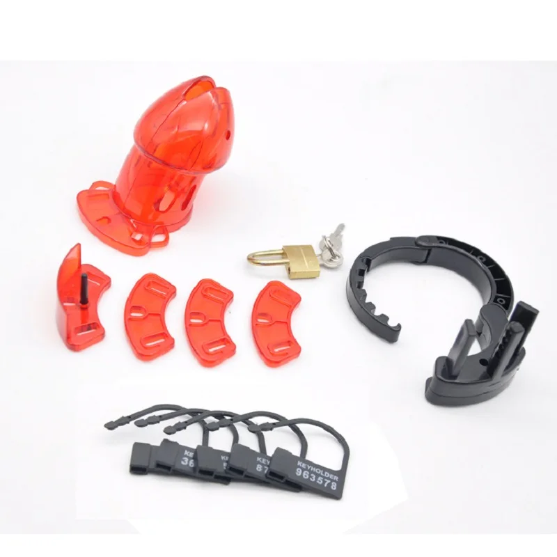 Cock Penis Ring Ring Cock Cages Virginity Lock Standard Cage Belt Hot Sale Red Male Chastity Device 3 Colors Sex Toy For Couple