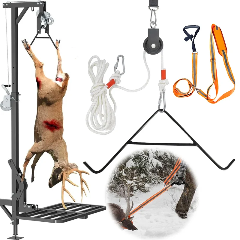 

Deer Hanger Game Hoist Gambrel Deer Drag Harness Hunting Gear Game Sled Drag Harness Rope for DIY Hunting Accessories