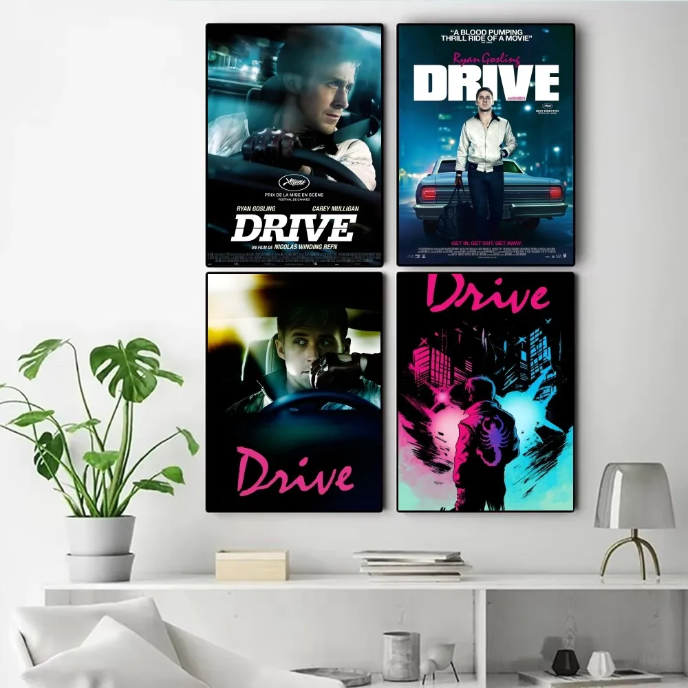 Drive Classic On Movie Ryan Gosling Poster Frameless Painting Bedroom Wall Sticker Living Room Home Decoration