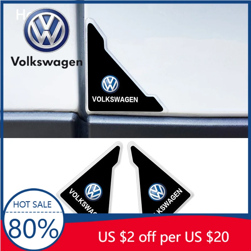 

Колпачки стержней клапанов, 2 шт., защитные наклейки на угол двери автомобиля, наклейки, Стайлинг автомобиля для Volkswagen VW GTI Golf 4 5 6 Passat B6 Jetta To