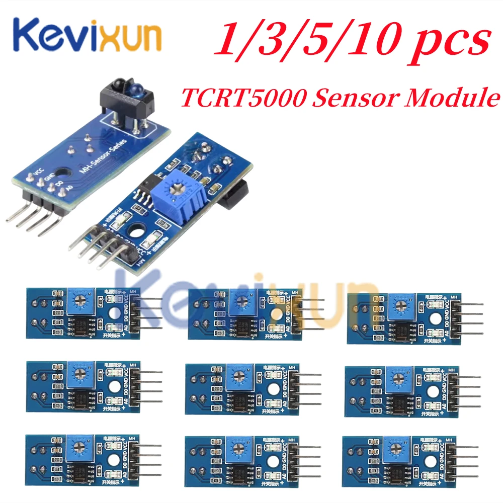 10pcs/1pc TCRT5000 IR Infrared Reflectance Sensor Obstacle Avoidance Module Tracing Sensor Tracing Module For Arduino Diy Kit