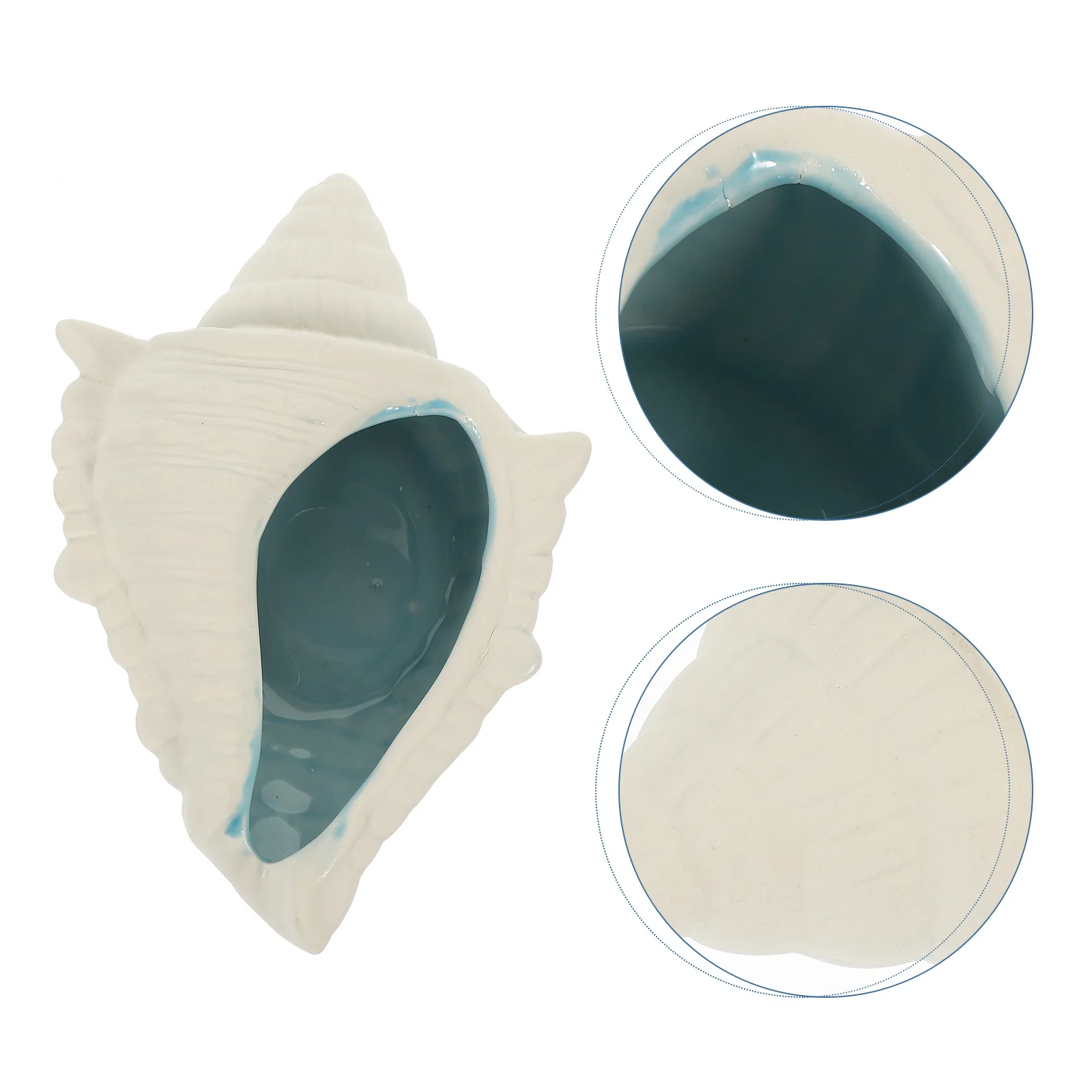 

Ceramic Conch Jewelry Tray Decorative Trinket Dish Ring Holder Organizer Desktop Storage Bowl Key Dish Jewelry Stand