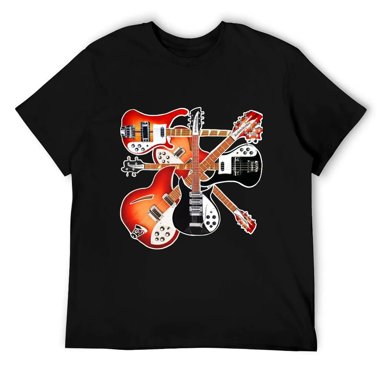 

Rickenbacker Guitar Celebration abstract art collage T-Shirt t shirts for man graphic vintage g man t shirts for men T-Shirt