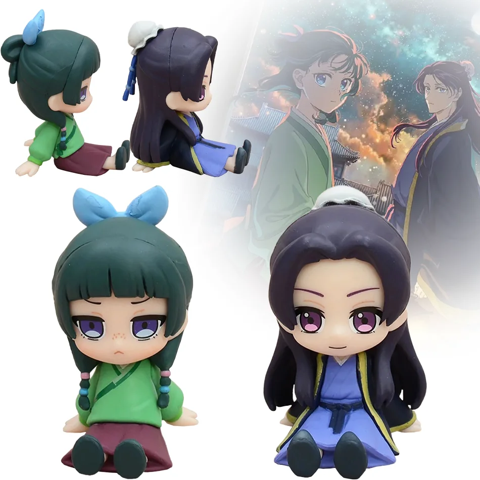 누에보 약사의 일기 마오마오 진시 미니 피규어 애니메이션 주변 상품 귀여운 장난감 책상 위 자동차 장식품