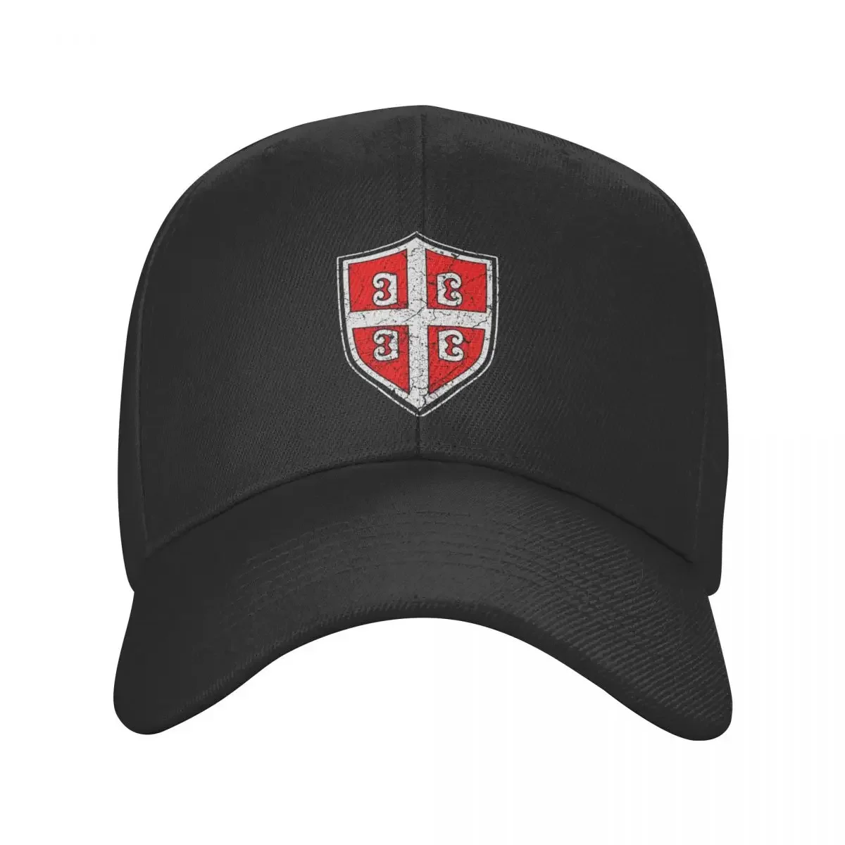 Classic Serbian Cross Flag Baseball Cap for Men Women Custom Adjustable Adult Serbian Coat Of Arms Dad Hat Spring Snapback Caps