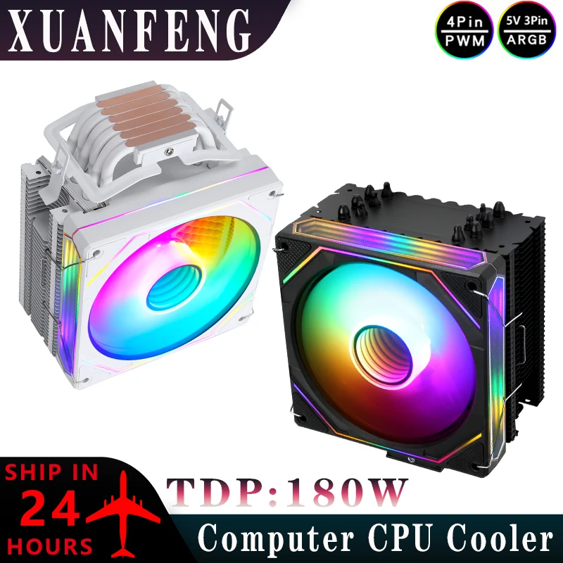 XUANFENG Automatische temperatuurregeling CPU-koeler LGA 1200/115x//2011/AM4 PWM-functie Geoptimaliseerde koelprestaties Luchtgekoeld