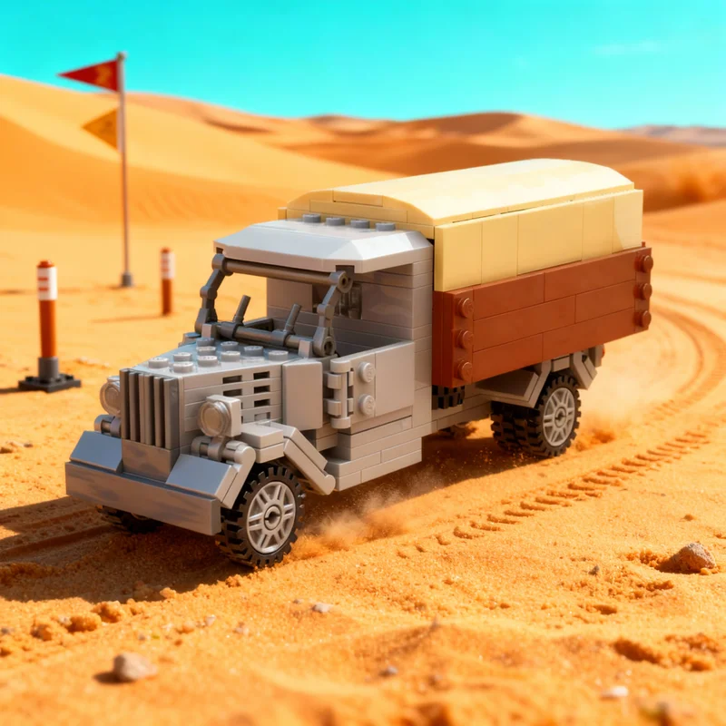 

312 деталей MOC Техническая модель немецкого военного грузовика Opel Blitz, конструктор, игрушки-блоки, рождественские подарки, идея для творчества своими руками