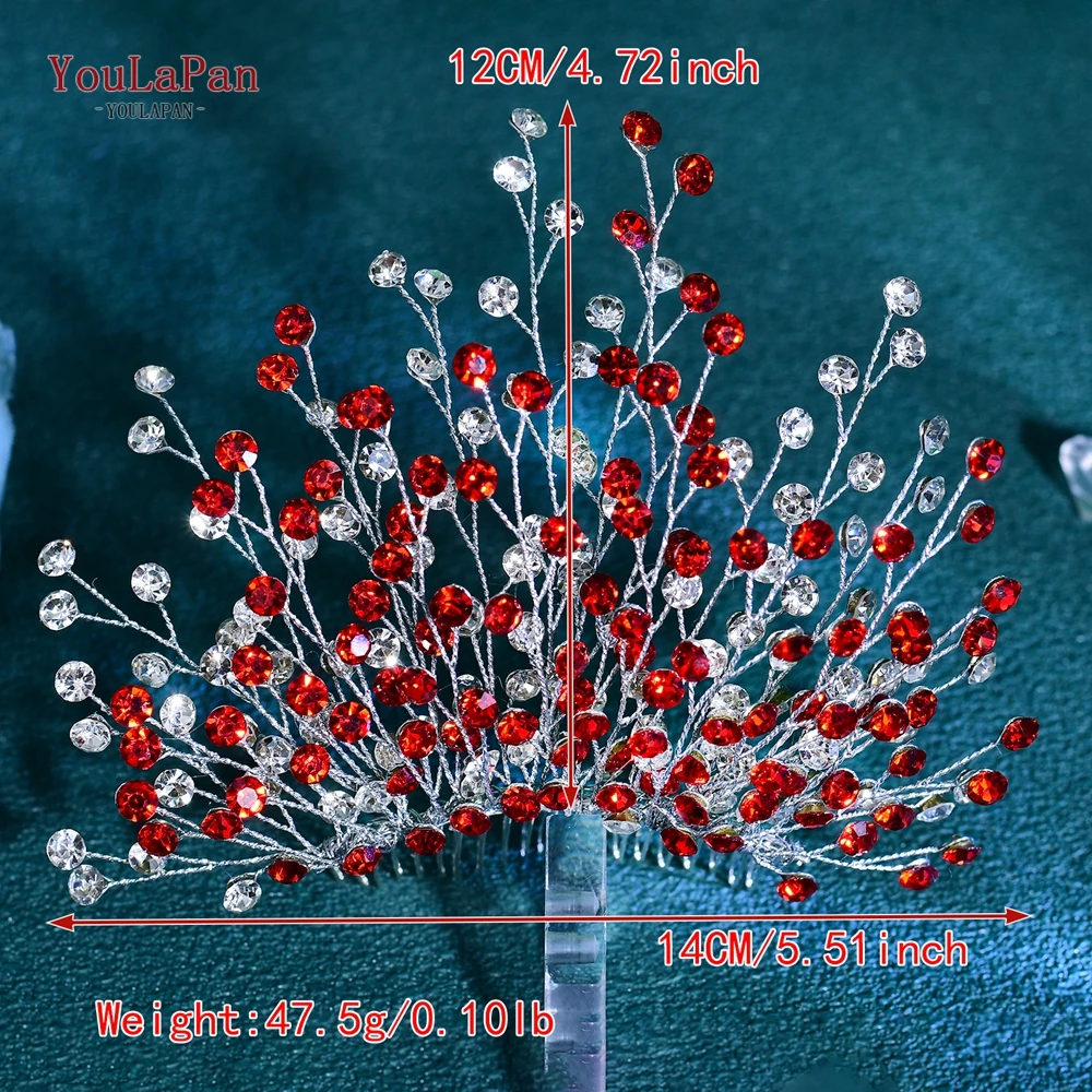 YouLaPan Rhinestone Bride Hair Comb Wedding Shining Headdress Bridal Headwear Woman Headpiece Party Hair Accessories HP889