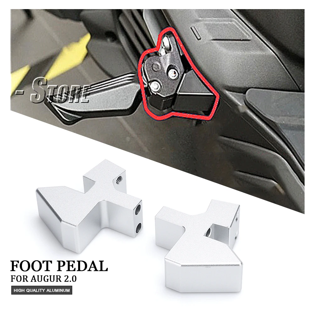 

New 2 colors Motorcycle Accessories Foot Cover Extended Footrests Passenger Footpegs Pedal Rear For Yamaha Augur AUGUR 2.0