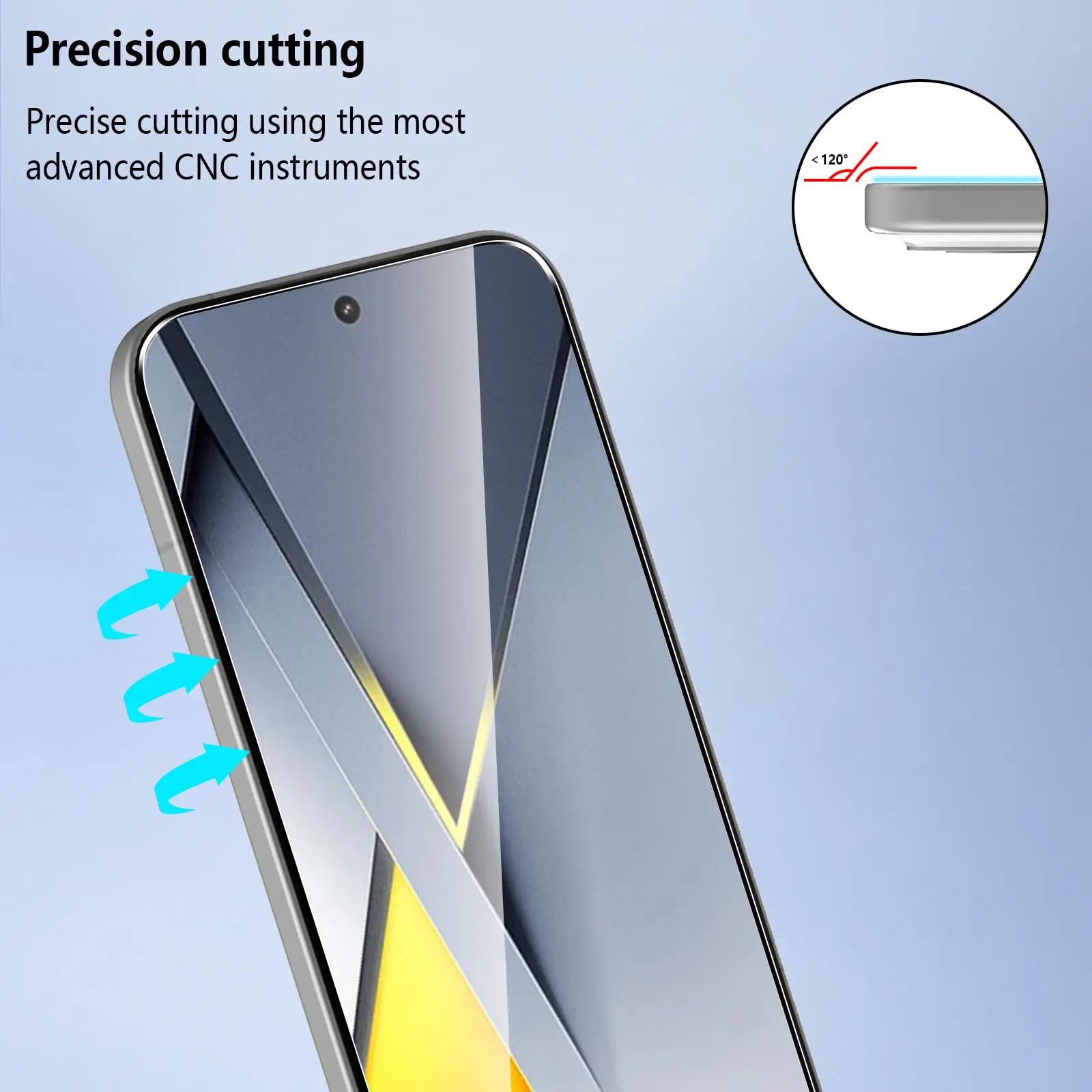Displayschutzfolie für POCO F8 Pro 6,59 Zoll Xiaomi, gehärtetes Glas, HD 9H, transparent, kratzfest, case-freundlich – Detail 6