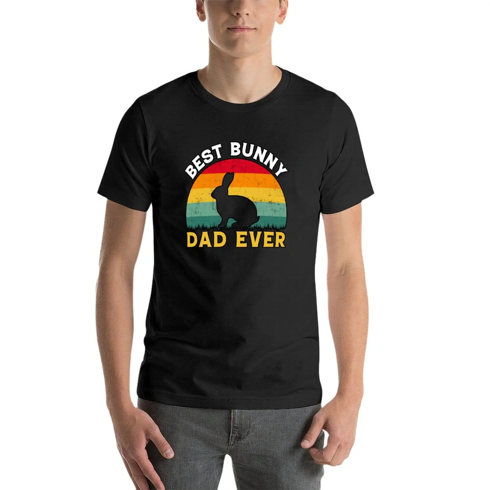 New best bunny dad ever T-Shirt korean fashion shirts graphic tees T-shirt for a boy Aesthetic clothing mens clothes
