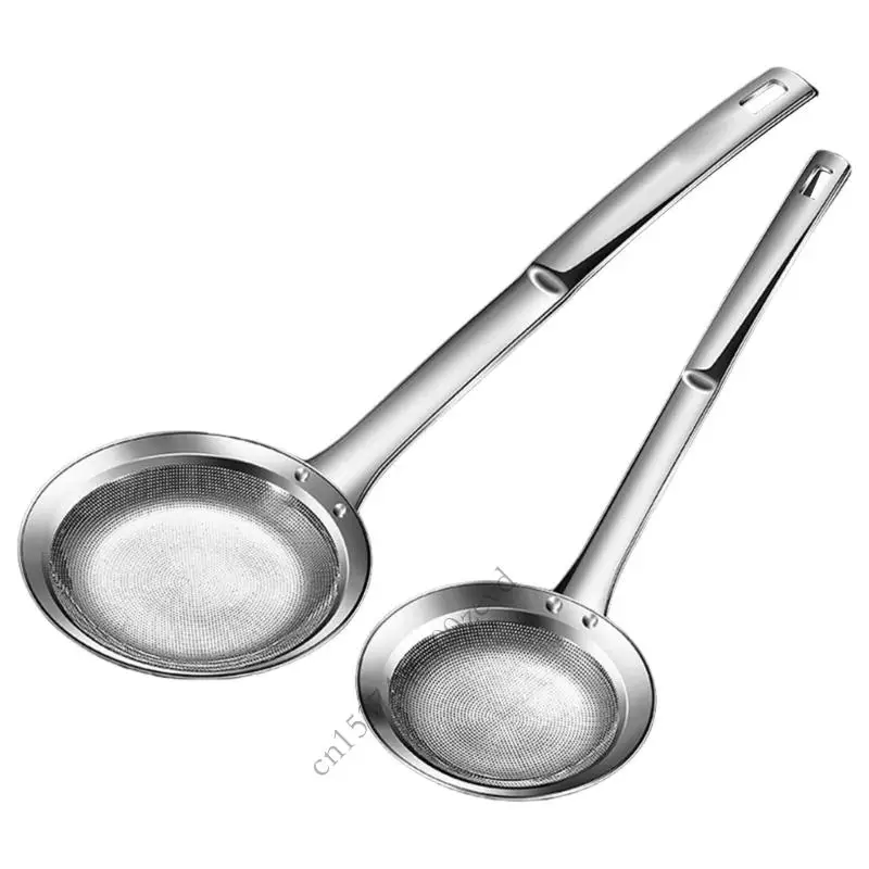 

2pcs Stainless Steel Fine Mesh Skimming Spoon Heat Resistant Grease Strainer For Cooking Baking and Liquid Separation P9YB