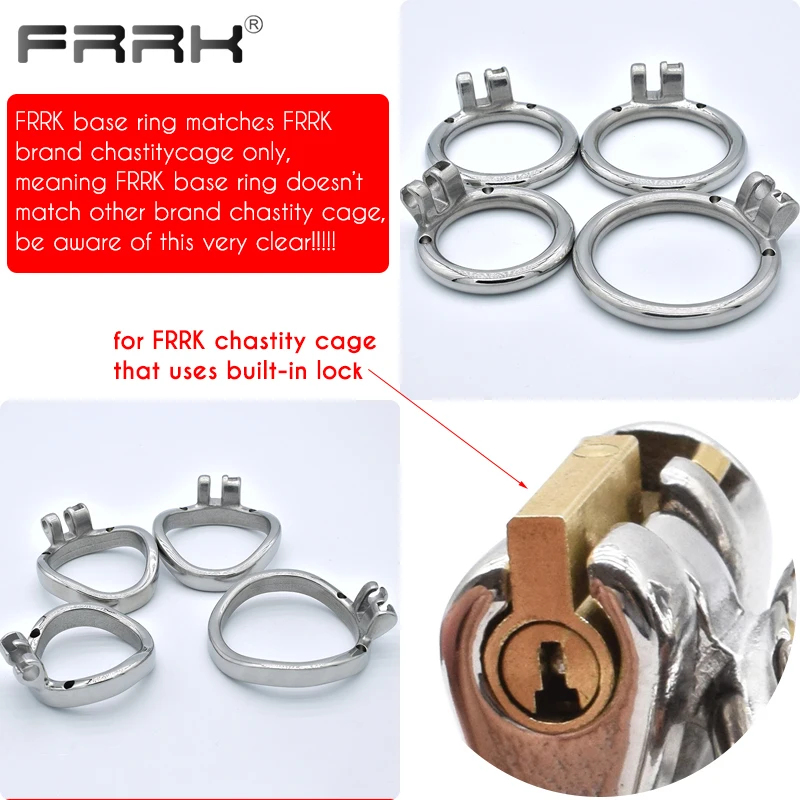 FRRK K01 K02 K03 K04 Base Rings for FRRK Chastity Cage That Uses Built-in Lock only